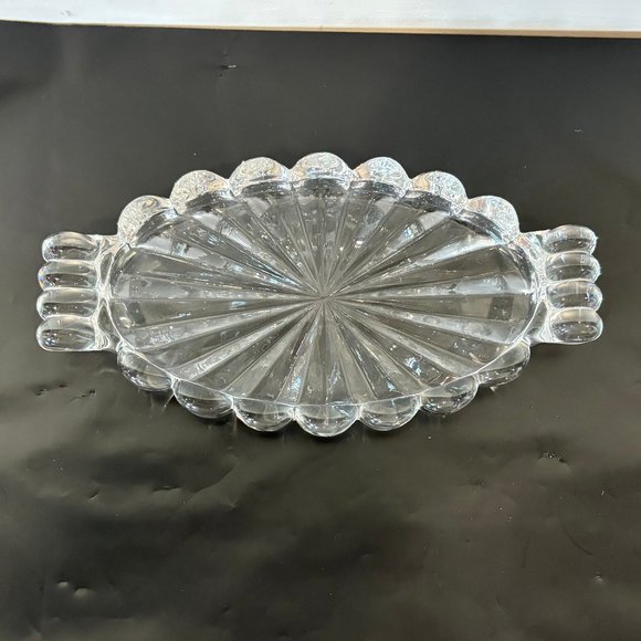 Vintage 1930-50's Heisey Glass Company Crystolite Pattern Crystal Tray - Picture 1 of 4